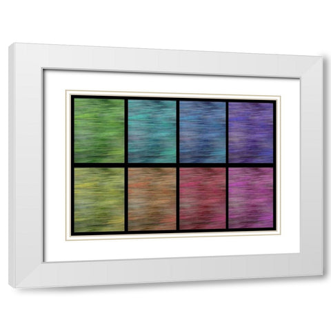 Rainbow Panes II White Modern Wood Framed Art Print with Double Matting by Simons