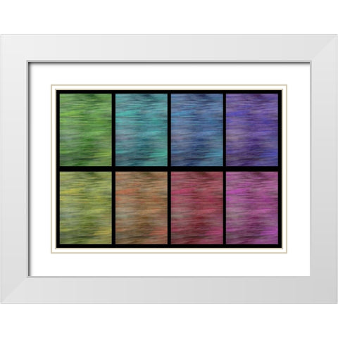 Rainbow Panes II White Modern Wood Framed Art Print with Double Matting by Simons