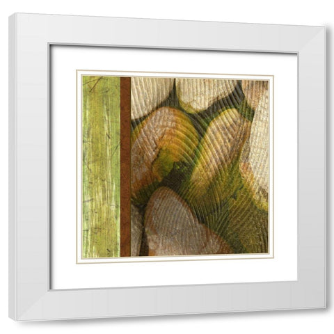 River Zen White Modern Wood Framed Art Print with Double Matting by Simons