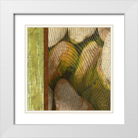 River Zen White Modern Wood Framed Art Print with Double Matting by Simons