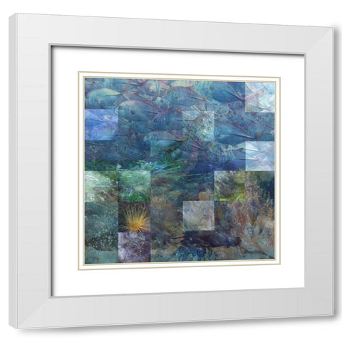 Schools In White Modern Wood Framed Art Print with Double Matting by Simons
