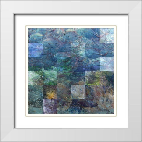 Schools In White Modern Wood Framed Art Print with Double Matting by Simons