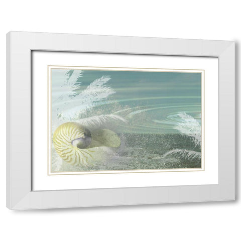 Sea Dream White Modern Wood Framed Art Print with Double Matting by Simons