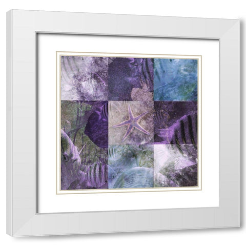 Sea View II White Modern Wood Framed Art Print with Double Matting by Simons