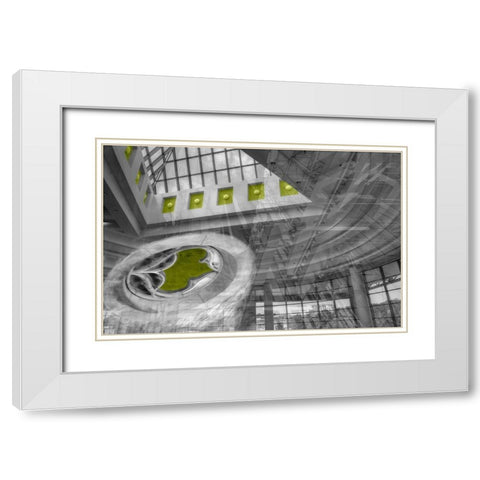 Skyviews White Modern Wood Framed Art Print with Double Matting by Simons