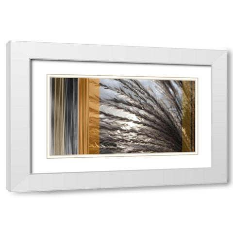 Sunlit Amber I White Modern Wood Framed Art Print with Double Matting by Simons