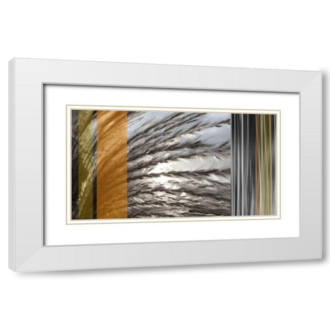 Sunlit Amber II White Modern Wood Framed Art Print with Double Matting by Simons