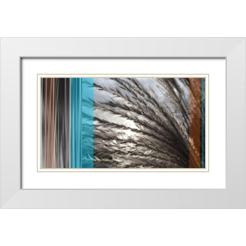 Sunlit Seagrass I Azure White Modern Wood Framed Art Print with Double Matting by Simons