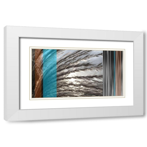Sunlit Seagrass II Azure White Modern Wood Framed Art Print with Double Matting by Simons