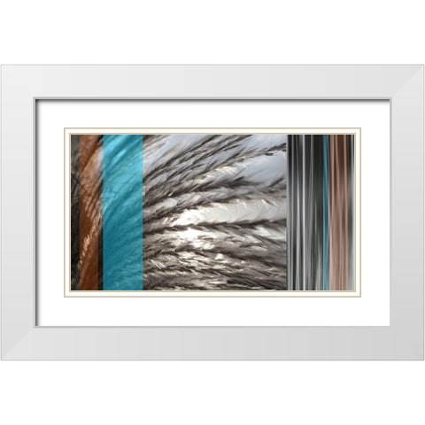 Sunlit Seagrass II Azure White Modern Wood Framed Art Print with Double Matting by Simons