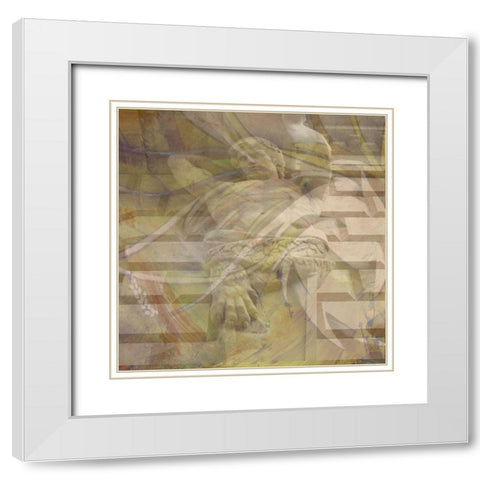 Upheld White Modern Wood Framed Art Print with Double Matting by Simons