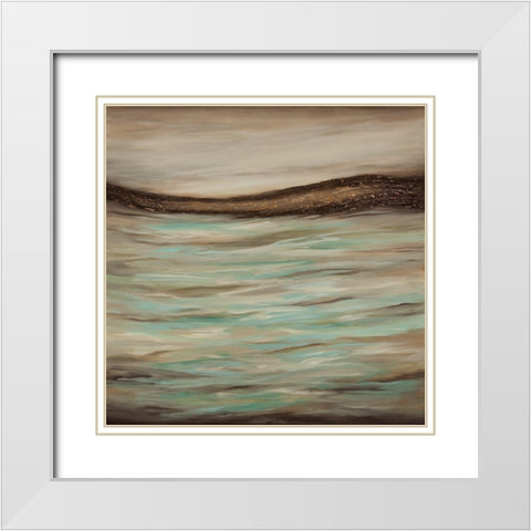 By the Sea White Modern Wood Framed Art Print with Double Matting by Hinz