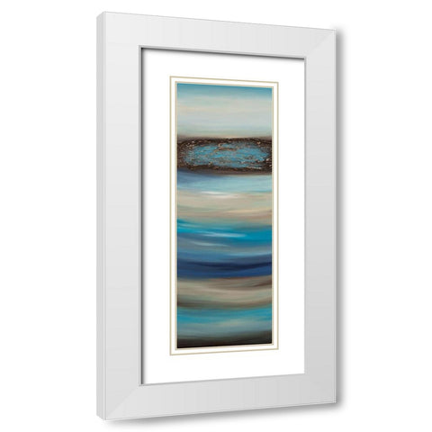 Oceanscape A White Modern Wood Framed Art Print with Double Matting by Hinz