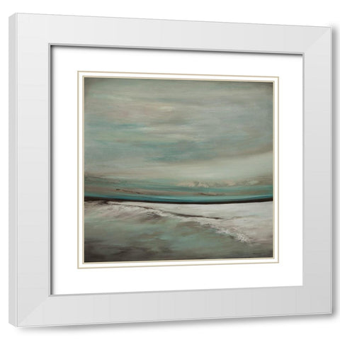 Waterfalls Edge White Modern Wood Framed Art Print with Double Matting by Hinz