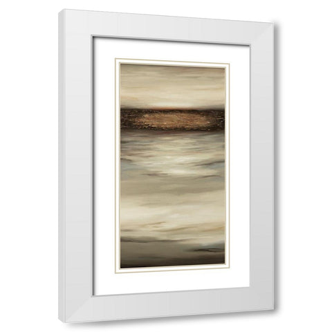 Large Texture Panel White Modern Wood Framed Art Print with Double Matting by Hinz