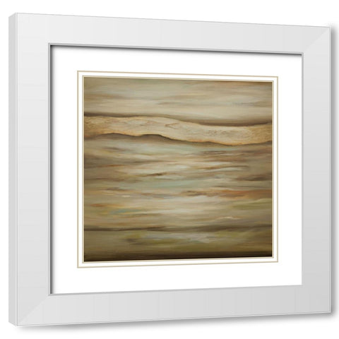 Quietness B White Modern Wood Framed Art Print with Double Matting by Hinz