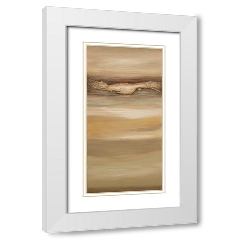 Quietness C White Modern Wood Framed Art Print with Double Matting by Hinz
