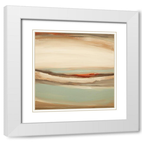 Whosh II White Modern Wood Framed Art Print with Double Matting by Hinz
