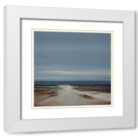 New Perspectives II White Modern Wood Framed Art Print with Double Matting by Hinz