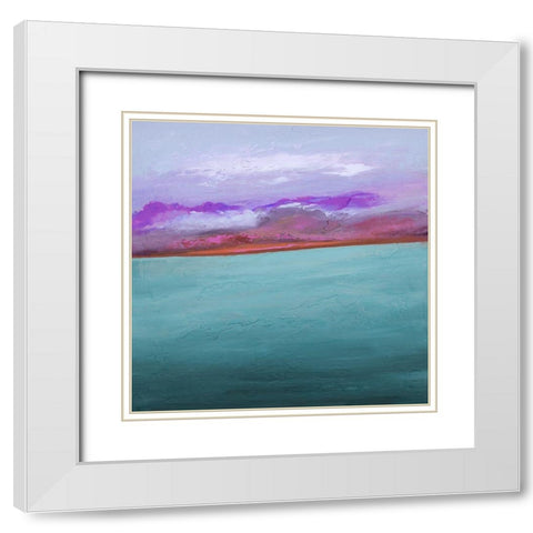 Candy Clouds White Modern Wood Framed Art Print with Double Matting by Hinz