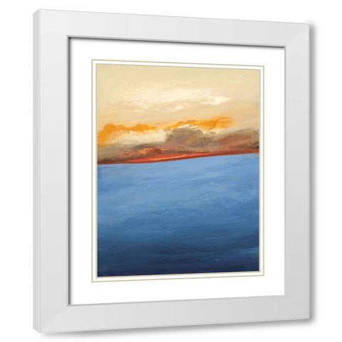 Hilltop White Modern Wood Framed Art Print with Double Matting by Hinz