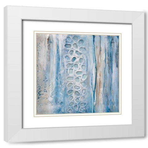 Texturescape II White Modern Wood Framed Art Print with Double Matting by Hinz