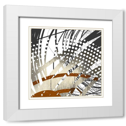 Cord Copper Loop II White Modern Wood Framed Art Print with Double Matting by Johnson