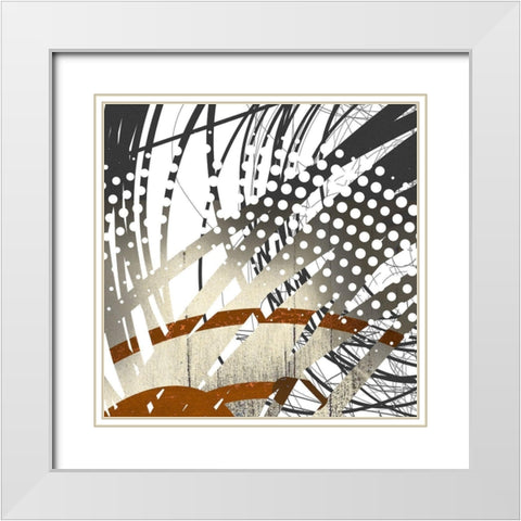 Cord Copper Loop II White Modern Wood Framed Art Print with Double Matting by Johnson
