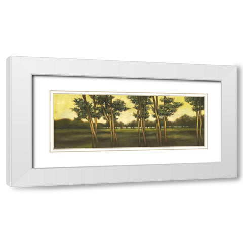 Beyond The Forest White Modern Wood Framed Art Print with Double Matting by Larson