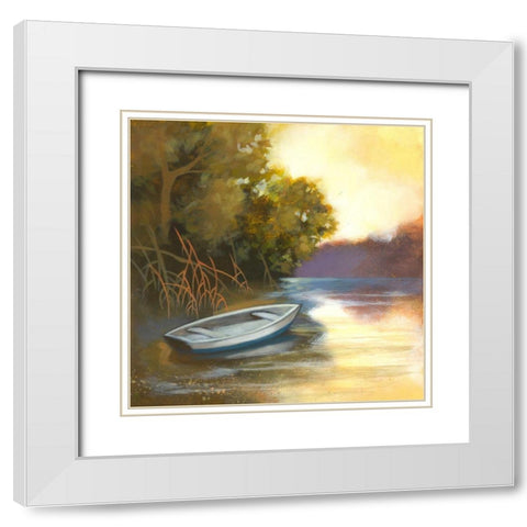 Lazy Day I  White Modern Wood Framed Art Print with Double Matting by Larson