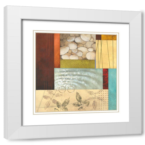 Organic Abstract I White Modern Wood Framed Art Print with Double Matting by Larson