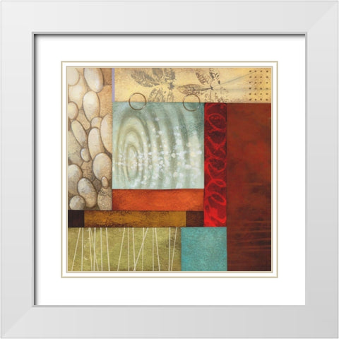 Organic Abstract II White Modern Wood Framed Art Print with Double Matting by Larson