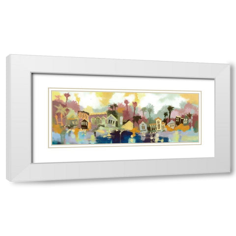 Toy Town White Modern Wood Framed Art Print with Double Matting by Larson