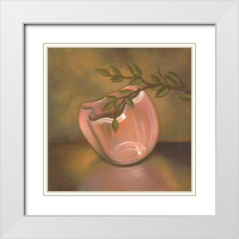 Crystal Mate I White Modern Wood Framed Art Print with Double Matting by Davis