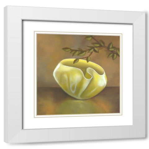 Crystal Mate II White Modern Wood Framed Art Print with Double Matting by Davis