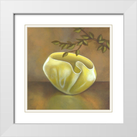 Crystal Mate II White Modern Wood Framed Art Print with Double Matting by Davis