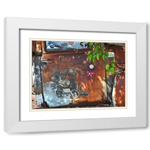 Fish Wagon I White Modern Wood Framed Art Print with Double Matting by Mack