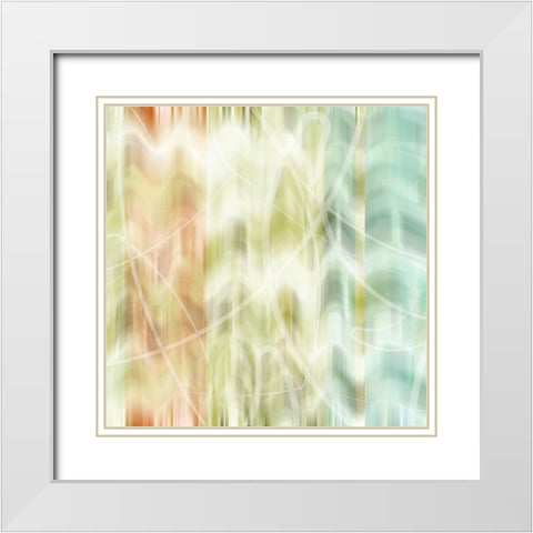 Blends I White Modern Wood Framed Art Print with Double Matting by King