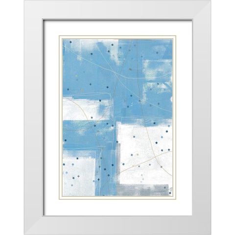 Confetti I White Modern Wood Framed Art Print with Double Matting by King