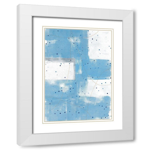 Confetti II White Modern Wood Framed Art Print with Double Matting by King
