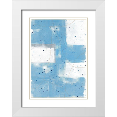 Confetti II White Modern Wood Framed Art Print with Double Matting by King