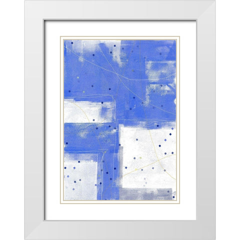Confetti IV White Modern Wood Framed Art Print with Double Matting by King