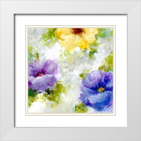Spring Watercolor II White Modern Wood Framed Art Print with Double Matting by King