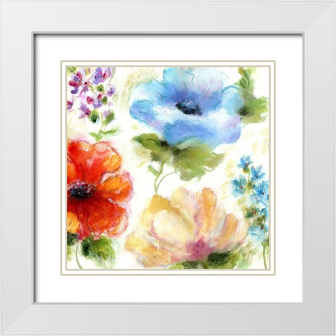 Spring  Watercolor III White Modern Wood Framed Art Print with Double Matting by King