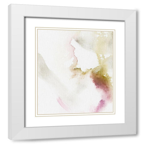 Softness I White Modern Wood Framed Art Print with Double Matting by King