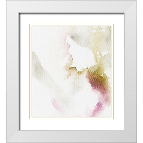 Softness I White Modern Wood Framed Art Print with Double Matting by King