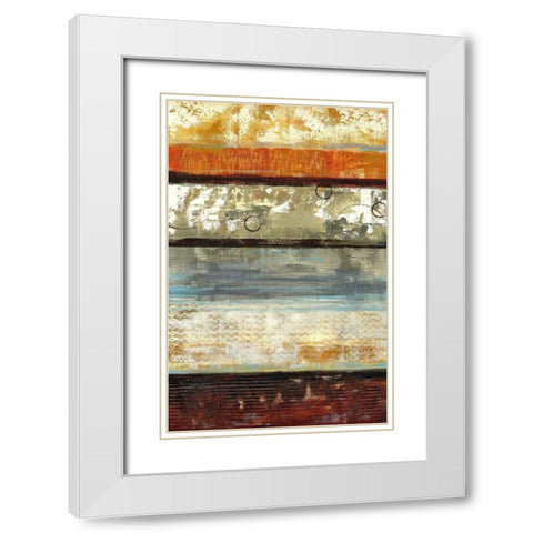 Umber and Ochre II White Modern Wood Framed Art Print with Double Matting by King