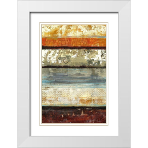 Umber and Ochre II White Modern Wood Framed Art Print with Double Matting by King