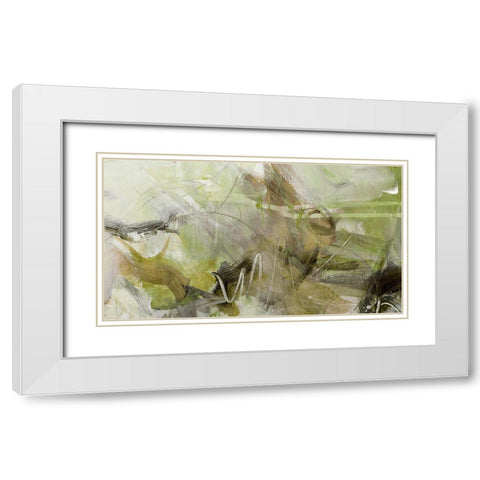 Xpress I White Modern Wood Framed Art Print with Double Matting by King