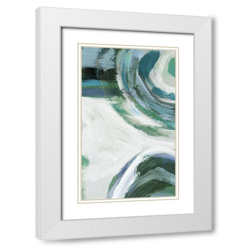 Loop I White Modern Wood Framed Art Print with Double Matting by King